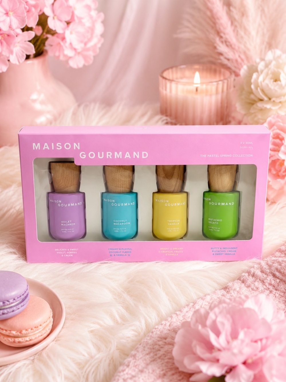 Maison Gourmand The Sweet Swipe Collection 4pc Body Oil Set Vanilla Marshmallow